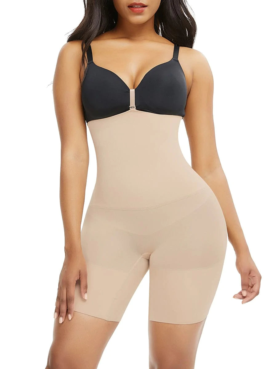 Mesh Shapewear Panty for Women - Nude High-Waisted With Boning | Be Wicked